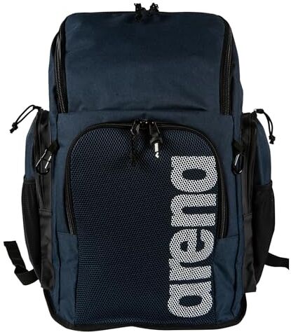 Arena Team Backpack 45 Grande Zaino da Nuoto e Piscina, da Viaggio Sportivo per Palestra e Tempo Libero, Zaino da Mare con Sacca per Indumenti Bagnati e Fondo Rinforzato, 45 Litri