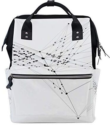 MONTOJ Geometric Line Figure Net canvas Borsa da viaggio Campus Zaino