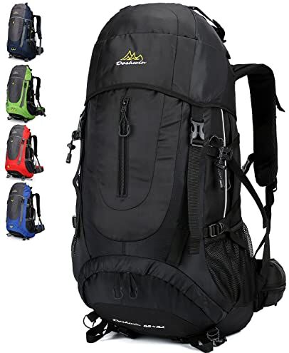 Doshwin 70L Zaino da Escursionismo Trekking Campeggio Viaggio Grande per Uomo Donna (Nero)