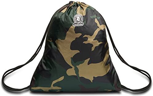 Invicta Sacca Zaino , Easy Pack Camouflage, Verde Militare, Scuola y Tempo Libero