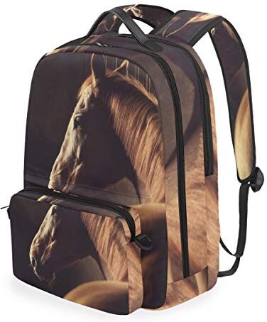 FANTAZIO ZAINO E Borsa Croce Bel Marrone Cavallo Scuola Set