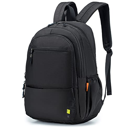 BAGZY Zaino da Viaggio Ryanair 40x20x25, Leggero, Porta PC 15,6 Pollici, Bagaglio a Mano in Nylon Impermeabile, da Uomo, da Lavoro, per Aereo e Università [Nero]