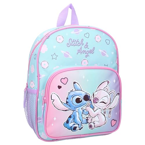 Vadobag Zaino STITCH e ANGEL Hello Cutie da Disney Lilo & Stitch Zainetto per bambini   Scuola   Asilo Colore Rosa dimensioni 29x23x8cm