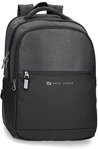 Pepe Jeans Jarvis Zaino per portatile regolabile 15,6" nero 31 x 44 x 15 cm Poliestere con dettagli in finta pelle 20,46 L