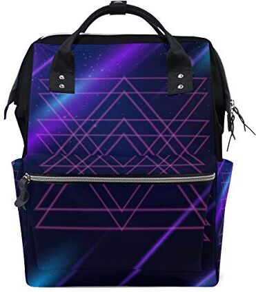 MONTOJ Viola Dreamlike Geometry Light canvas Borsa da viaggio Campus Zaino