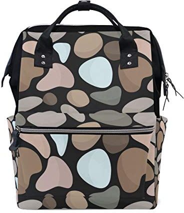 FANTAZIO Borsa Mummia Zaino Cobblestones Stampa Modello Scuola Bag