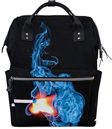 MONTOJ Match Pretty Blue Fire Pattern Borsa da viaggio Campus Zaino