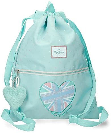 Pepe Jeans Nerea Zaino sacco con zip blu 35x46 cm Poliestere