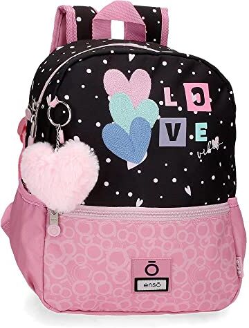 Enso Love Vibes Zaino per la scuola regolabile rosa 25 x 32 x 12 cm poliestere 9,6 l, Rosa, Zaino prescolare adattabile