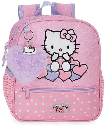 Hello Kitty Hearts & Dots Zaino prescolare Rosa 23 x 25 x 10 cm Poliestere 5,75 L, Rosa, Zaino prescolare