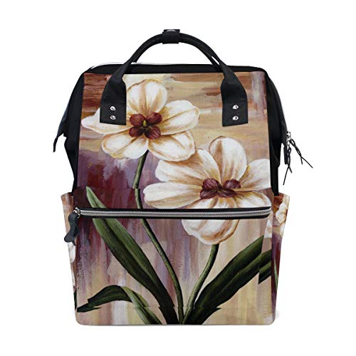 FANTAZIO Mummia Bag Zaino Daffodil Flower Pattern Borsa Scuola