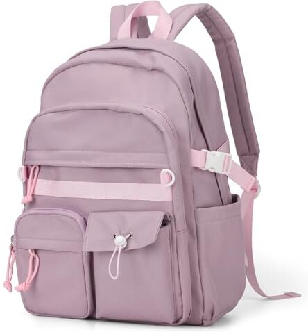 HYC00 Casual Zainetto Ragazze Zaini Donna Zaino Scuola Superiore Zaini Scuola Elementare Zaino Scuola Media Zaino porta PC 14 Pollici Zainetto Casual Zaino Università Gita Zaini，Viola