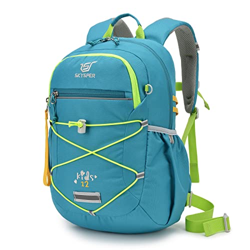 SKYSPER Zaino per Bambini 12L Zainetto Scolastico per Bambini Ragazzi Zainetto Gita per Scuola Elementare Hiking 5-12 anni, Verde