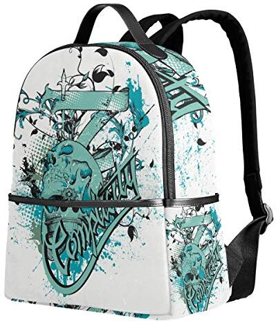 FANTAZIO Zaino da viaggio Verde Skeleton Daypack