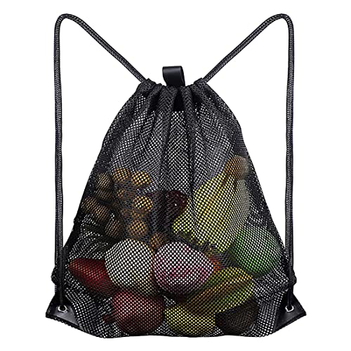 CUHZA Zaino con Coulisse a Rete, Borsa da Spiaggia, per Nuoto, Viaggi, Sport (45 * 40cm)