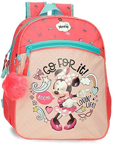 Disney Minnie Lovin Life Zaino Scuola Adattabile a Carrello Multicolore 27 x 33 x 11 cm Microfibra 9,8 L, multicolore, Zaino scuola adattabile a carrello