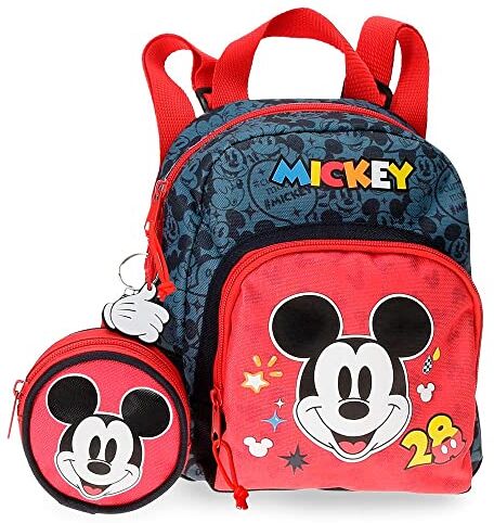 Disney Mickey Get Moving Zaino asilo Multicolore 19 x 23 x 8 cm Poliestere 3,5 L, multicolore, Zaino asilo