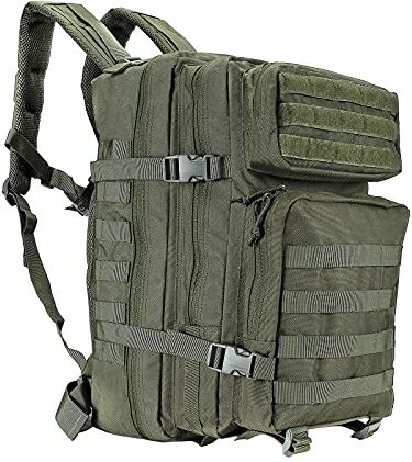 Oreunik Zaino Militare 45L, Zaino Tattico Impermeabile, Zaini Molle Grande Zaino d'Assalto per Trekking, Campeggio, Escursionismo (Verde)