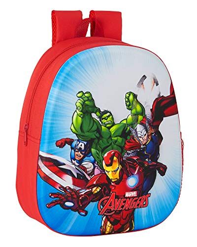 safta Zaino design 3D adattabile a carrello Avengers, 270 x 100 x 320 m, rosso