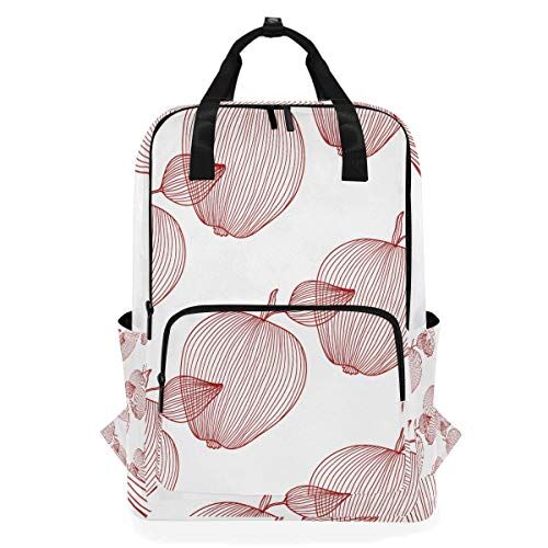 MONTOJ Zaino da viaggio Hollow Out bordeaux Apple Drawing zaino scuola