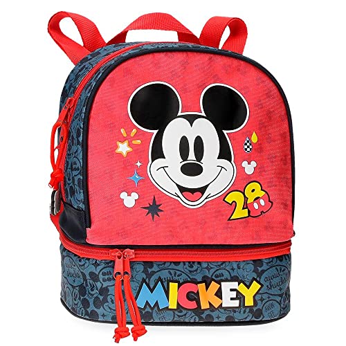 Disney Mickey Get Moving Zaino con porta merenda Multicolore 23x28x13 cm Poliestere 8,37L, multicolore, Zaino con porta spuntino
