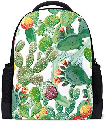 Wamika Carino Cactus Viaggio Laptop Zaino Scuola Libro Borsa Piante Verde Causale Daypack Outdoor Business Escursioni Zaini Campeggio Borse A Spalla Per Studenti Donne Uomini