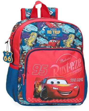 Disney Joumma Cars RD Trip Zaino Scuola Rosso 23X28X10 cm Poliestere 6,44L, rosso, Zaino scuola