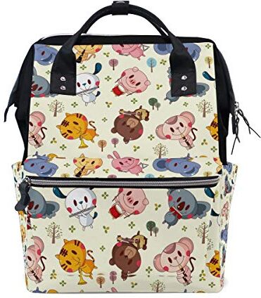 FANTAZIO Mummy Bag Zaino Animali Giocare Musica Borsa Scuola