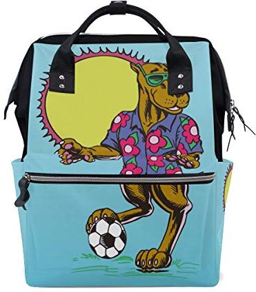 FANTAZIO Borsa Mummia Zaino Creativo Cane Giocare a Calcio Borsa Scuola