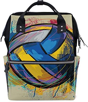 FANTAZIO Mummia Bag Zaino Speciale Colorato Pallavolo Modello Scuola