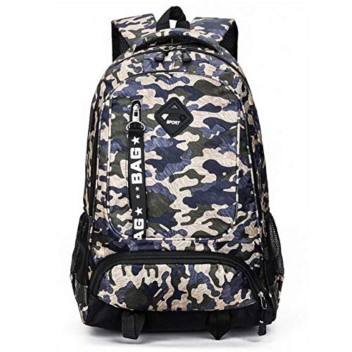 WZNB Zaino Zaino Militare Zaino Impermeabile Zaino da Campeggio all'aperto Escursionismo Borsa da Pesca 45 * 25 * 23 cm   Marrone