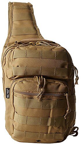 Mil-Tec One Strap Assault Pack Sm, Zaino Monospalla, Stile Militare, 10 litri, Coyote, Small (30 x 22 x 13 cm)