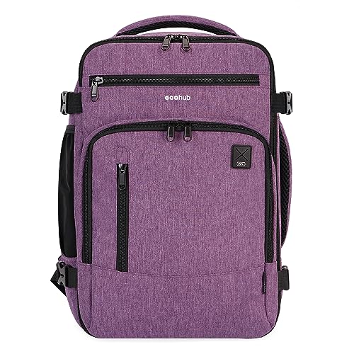 ECOHUB Zaino Ryanair 40x20x25 Bagaglio a Mano 40x20x25 Ryanair Zaino da Viaggio Valigia Bagaglio a Mano Borsa da Viaggio Borsa tote ecologica in PET riciclato da 20 litri,Brevettato(Rosa)