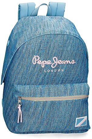 Pepe Jeans Lena Zaino Scuola Blu 31x42x17,5 cm Poliestere