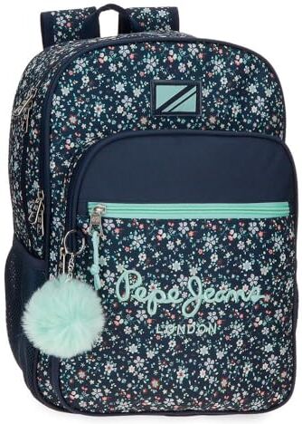 Pepe Jeans Alenka Zaino Scuola Blu 30x40x12 cm Poliestere 14,4L by Joumma Bags, blu, Zaino scuola