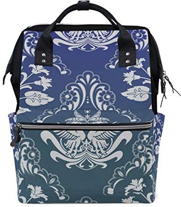 FAJRO Royal Dark Blue TextureTravel zaino tela Borsa Scuola Pack