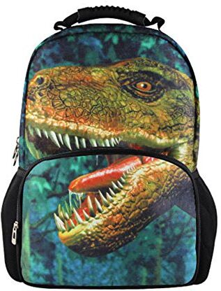 DRF Zaino 3D stampe animali in Tela porta laptop 15in SKU:BG-0110 (Dinosauro)