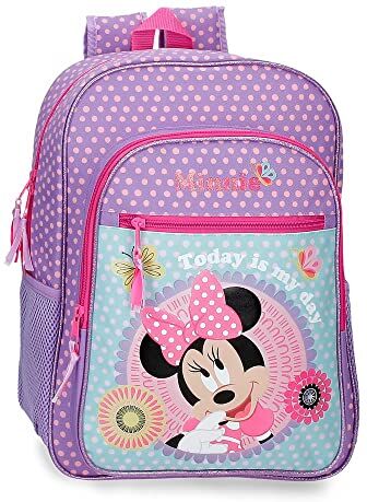 Disney Minnie Today is my day Zaino Scuola Viola 30x40x13 cm Poliestere 17,16L