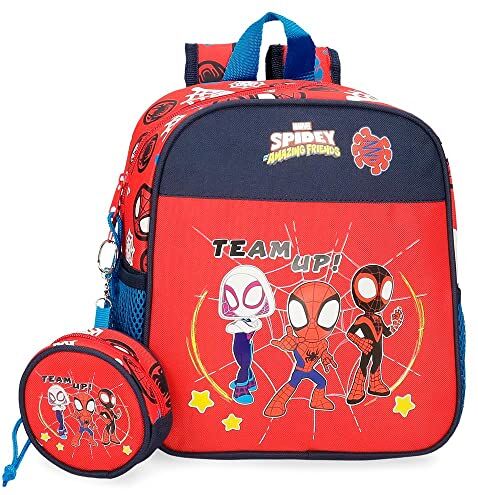 Marvel Spidey and Friends Zaino Prescolare Rosso 21x25x10 cm Poliestere 5.25L