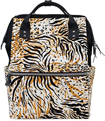 FANTAZIO Mummia Bag Zaino Modello Pelle Tigre Scuola