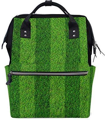 MALPLENA Borsa porta pannolini, motivo: campo di calcio, colore: verde