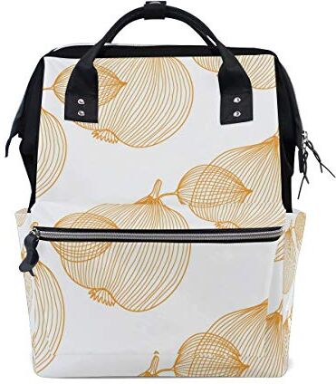 MONTOJ Yellow Hollow Out Onion canvas Borsa da viaggio Campus Zaino