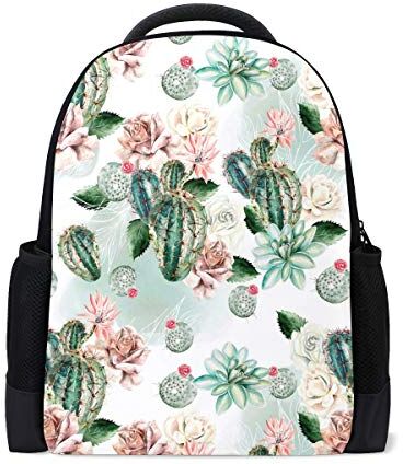 Fender Verde Cactus Pianta Viaggio Laptop Zaino Scuola Libro Borsa Piante Causale Zaino Outdoor Business Escursionismo Zaini Campeggio Borse A Spalla Per Studenti Donne Uomini