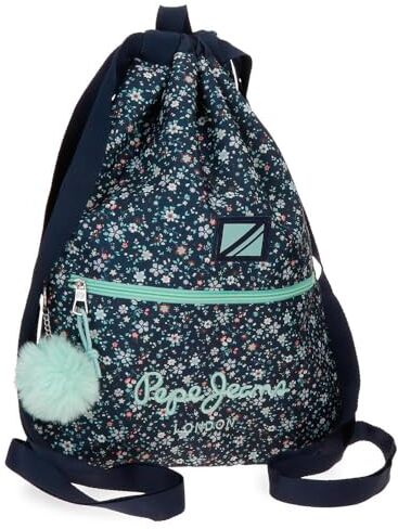 Pepe Jeans Alenka Zaino Sacco Blu 35 x 46 cm Poliestere by Joumma Bags by Joumma Bags, blu, Zaino Sacco