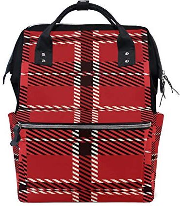 FAJRO Red Royal Stewart TartanTravel zaino in tela Borsa da scuola