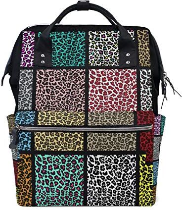 FANTAZIO Mummia Bag Zaino Set Di Modelli Leopardo Scuola Bag