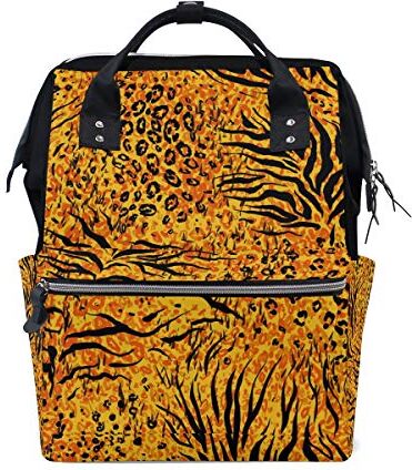 FANTAZIO ZAINO Animal Tiger Yellow Skin School bag tela Daypack