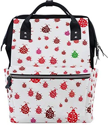 FANTAZIO Mummia Bag Zaino Scarabeo Rosso Coccinelle Modelli Borsa Scuola