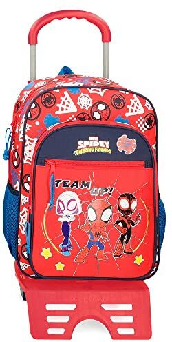 Marvel Spidey and Friends Zaino Scuola con Trolley Rosso 30x40x13 cm Poliestere 15,6L