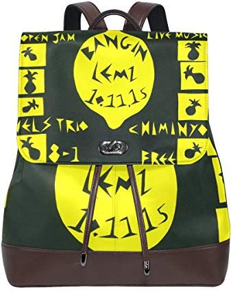 FANTAZIO Zaino Giallo Ananas Art Travel Bag